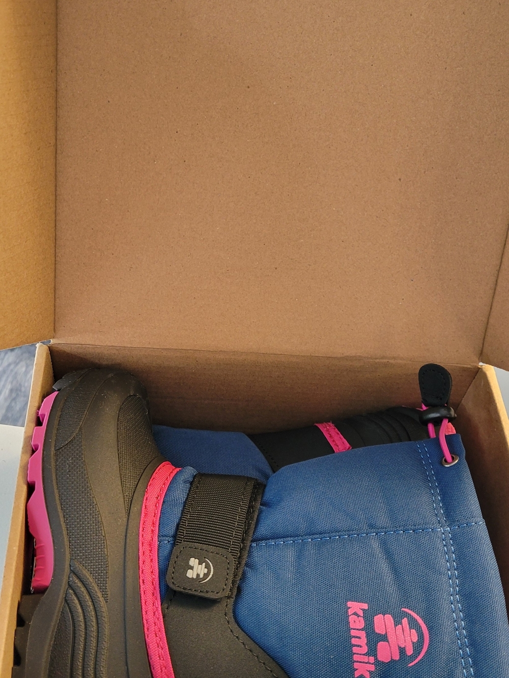 NIB - Kamik Kids Rocket Winter Boots in Navy and Pink Size 11 Girls - Picture 3 of 6